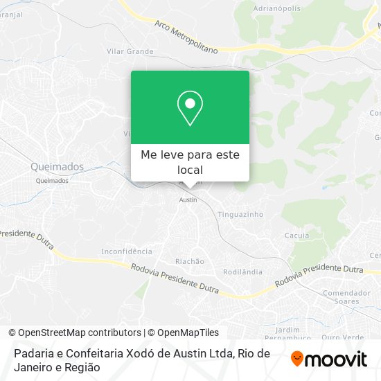 Padaria e Confeitaria Xodó de Austin Ltda mapa