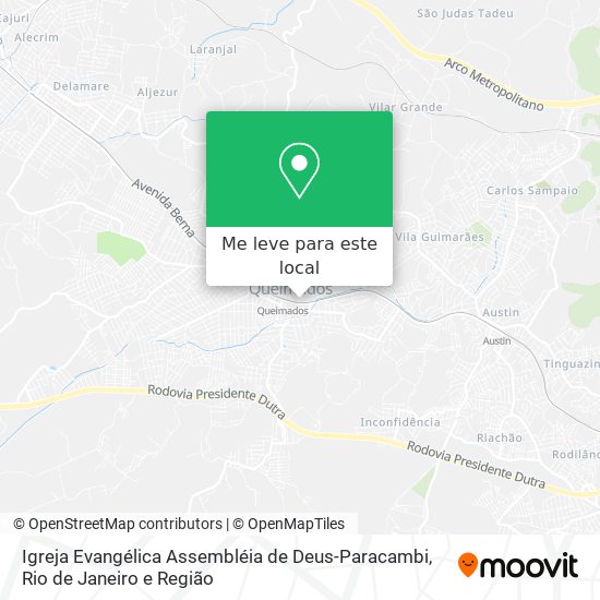 Igreja Evangélica Assembléia de Deus-Paracambi mapa