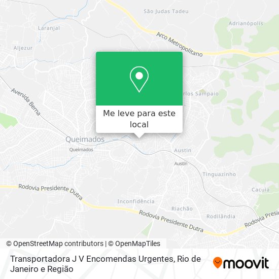 Transportadora J V Encomendas Urgentes mapa