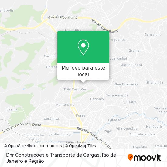 Dhr Construcoes e Transporte de Cargas mapa