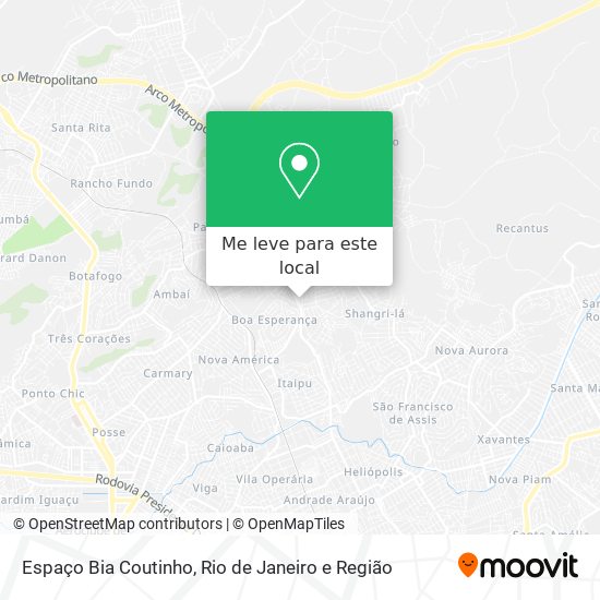 Espaço Bia Coutinho mapa