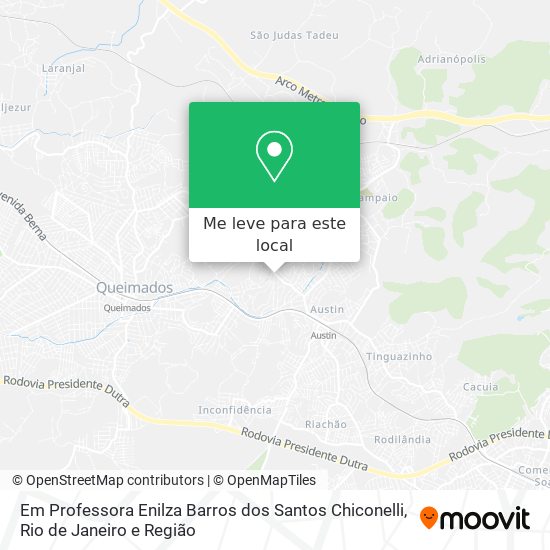 Em Professora Enilza Barros dos Santos Chiconelli mapa