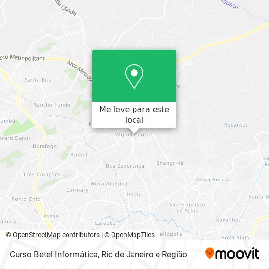 Curso Betel Informática mapa