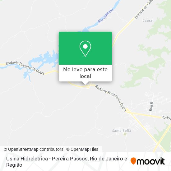 Usina Hidrelétrica - Pereira Passos mapa