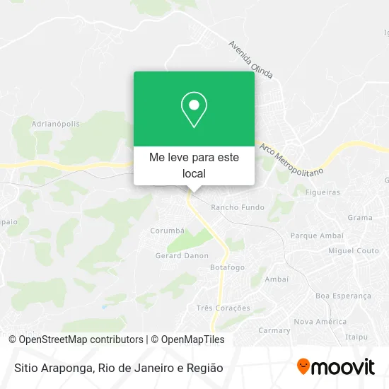 Sitio Araponga mapa