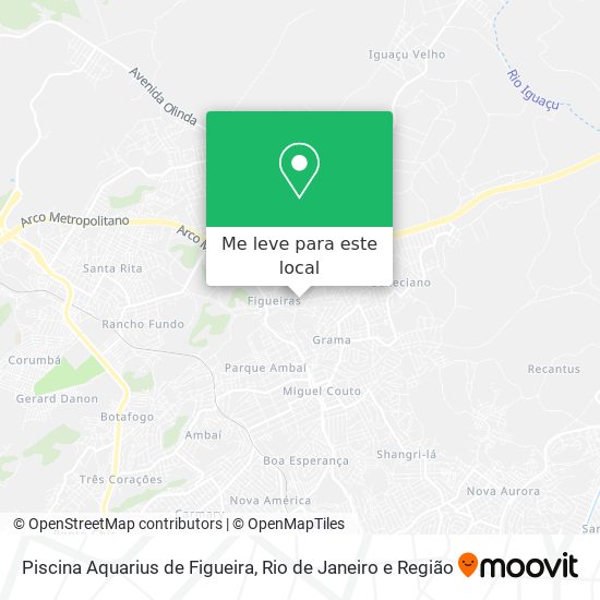 Piscina Aquarius de Figueira mapa