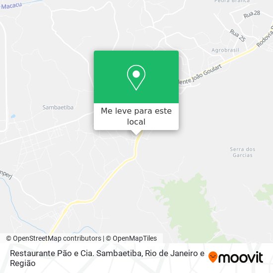 Restaurante Pão e Cia. Sambaetiba mapa