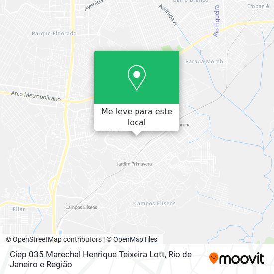 Ciep 035 Marechal Henrique Teixeira Lott mapa