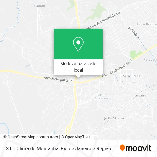 Sitio Clima de Montanha mapa