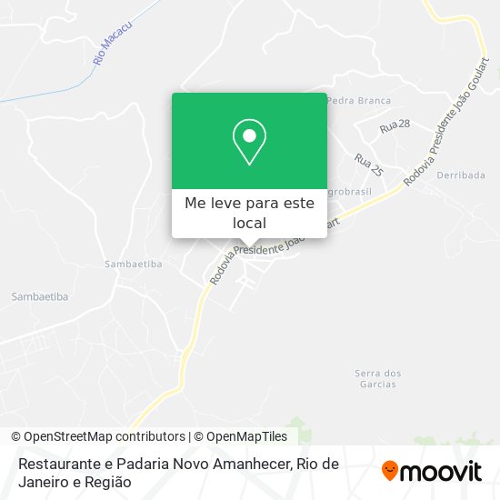 Restaurante e Padaria Novo Amanhecer mapa