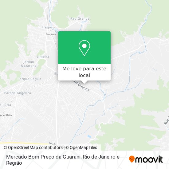 Mercado Bom Preço da Guarani mapa