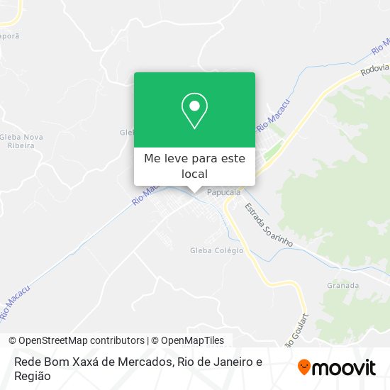 Rede Bom Xaxá de Mercados mapa