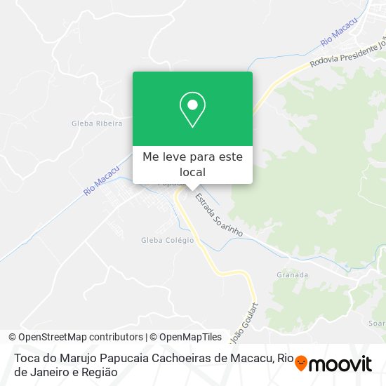 Toca do Marujo Papucaia Cachoeiras de Macacu mapa