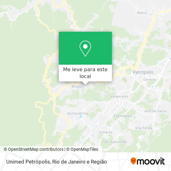 Unimed Petrópolis mapa