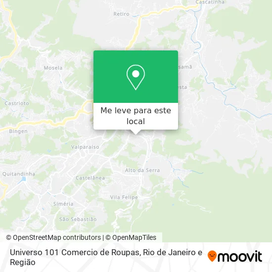 Universo 101 Comercio de Roupas mapa
