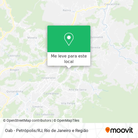 Oab - Petrópolis/RJ mapa