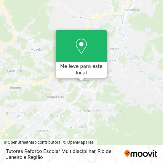 Tutores Reforço Escolar Multidisciplinar mapa