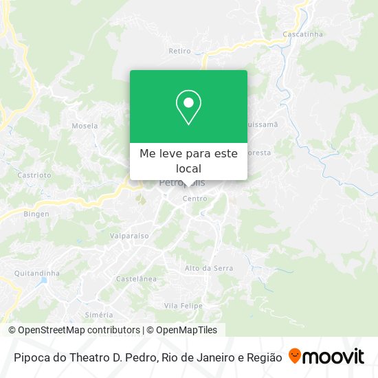 Pipoca do Theatro D. Pedro mapa