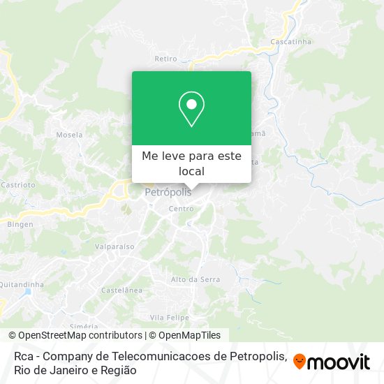 Rca - Company de Telecomunicacoes de Petropolis mapa