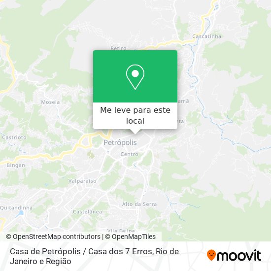 Casa de Petrópolis / Casa dos 7 Erros mapa