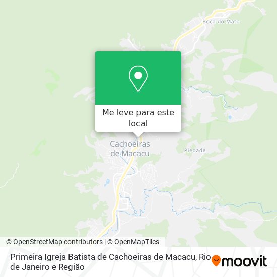 Primeira Igreja Batista de Cachoeiras de Macacu mapa