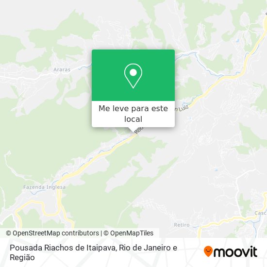 Pousada Riachos de Itaipava mapa