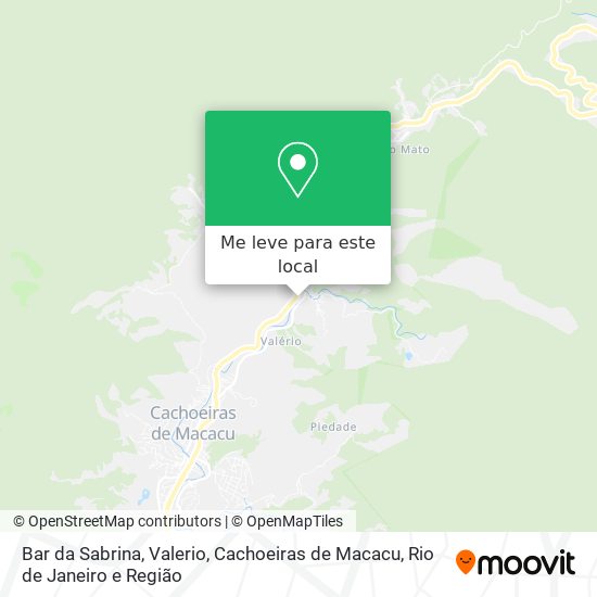 Bar da Sabrina, Valerio, Cachoeiras de Macacu mapa