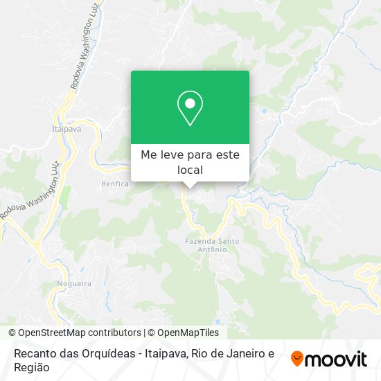 Recanto das Orquídeas - Itaipava mapa