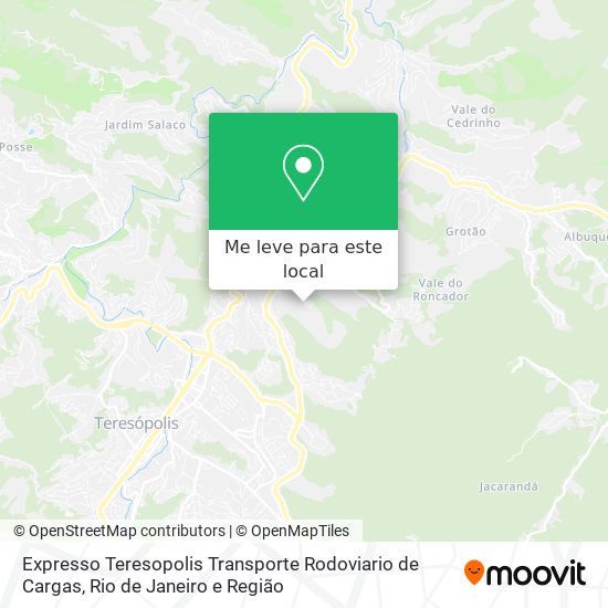 Expresso Teresopolis Transporte Rodoviario de Cargas mapa