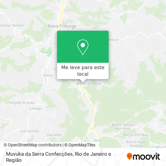 Muvuka da Serra Confecções mapa