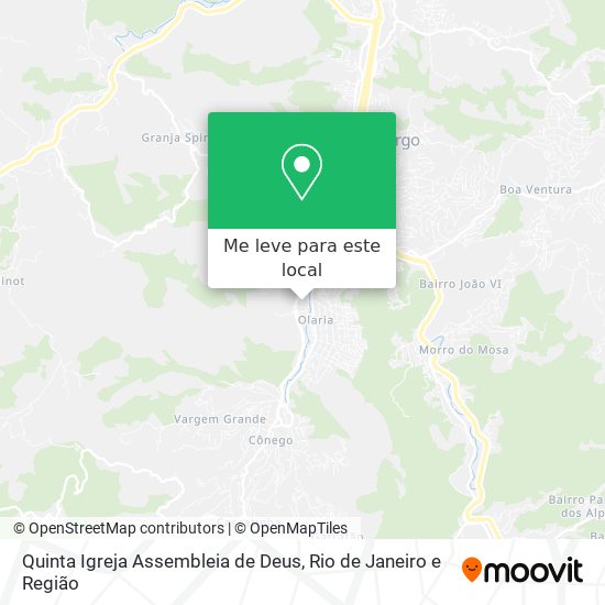 Quinta Igreja Assembleia de Deus mapa