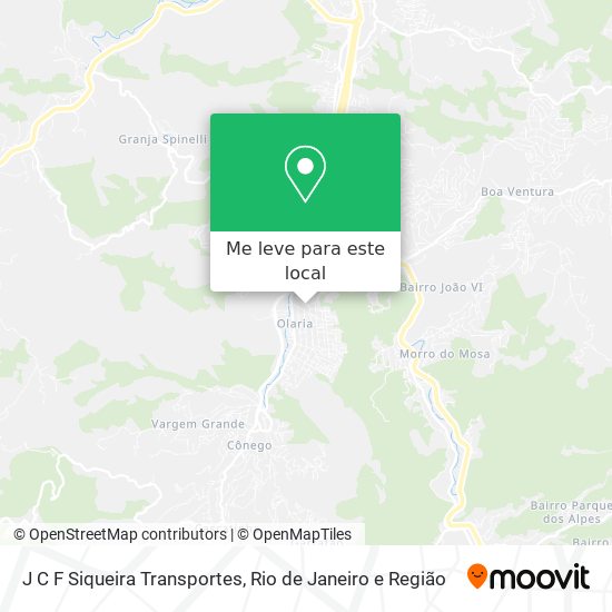 J C F Siqueira Transportes mapa