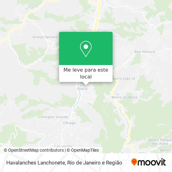 Havalanches Lanchonete mapa