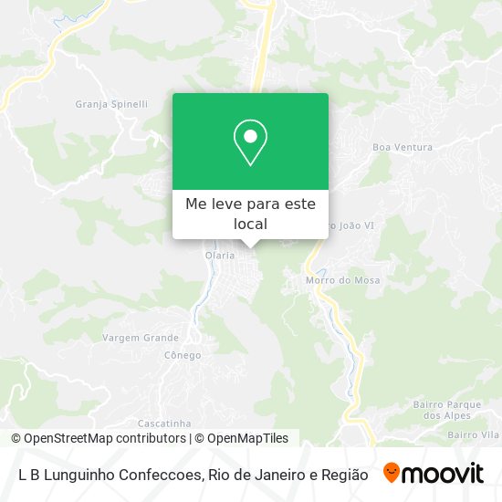 L B Lunguinho Confeccoes mapa