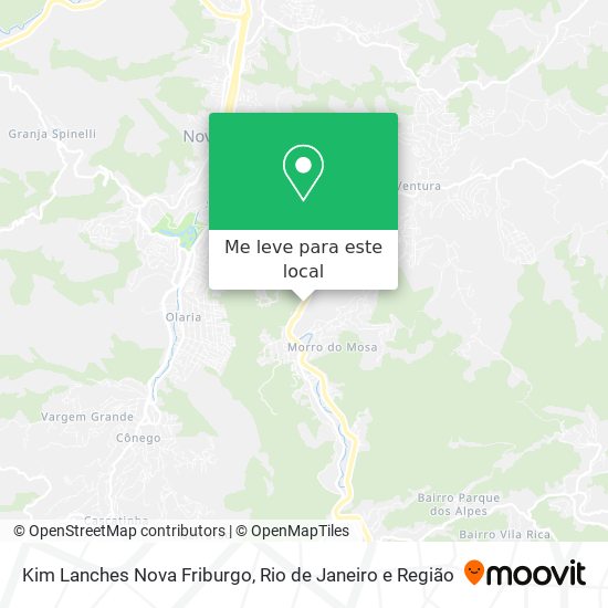 Kim Lanches Nova Friburgo mapa