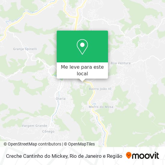 Creche Cantinho do Mickey mapa
