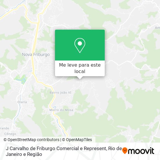 J Carvalho de Friburgo Comercial e Represent mapa