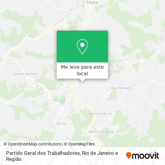 Partido Geral dos Trabalhadores mapa
