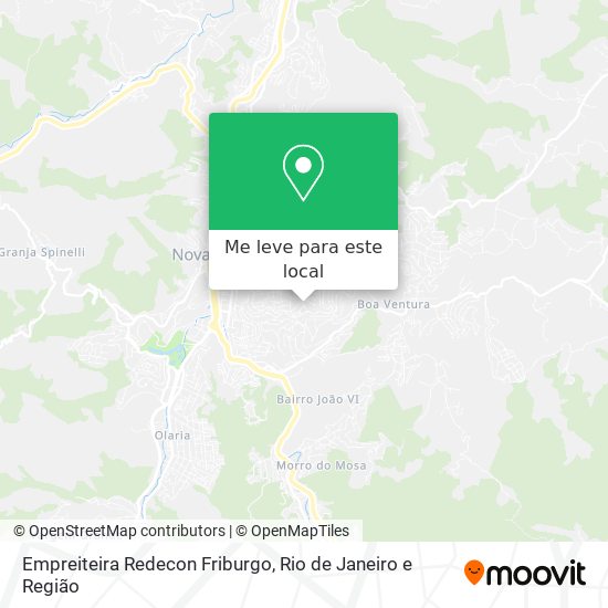 Empreiteira Redecon Friburgo mapa