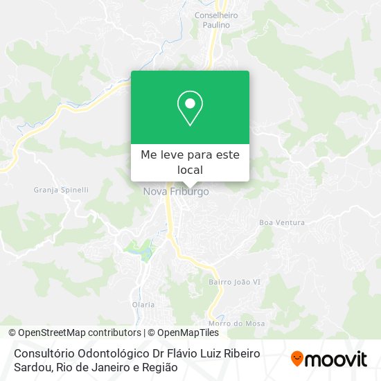 Consultório Odontológico Dr Flávio Luiz Ribeiro Sardou mapa