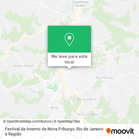 Festival de Inverno de Nova Friburgo mapa