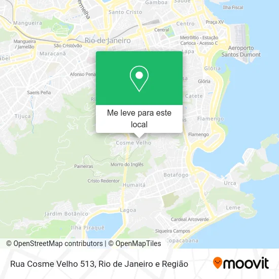Rua Cosme Velho 513 mapa