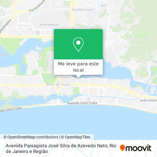 Avenida Paisagista José Silva de Azevedo Neto mapa