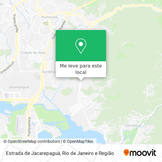 Estrada de Jacarepaguá mapa