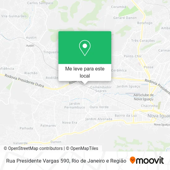 Rua Presidente Vargas 590 mapa