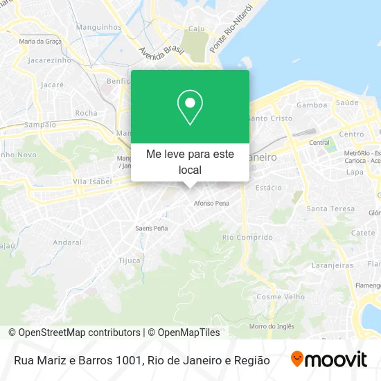 Rua Mariz e Barros 1001 mapa