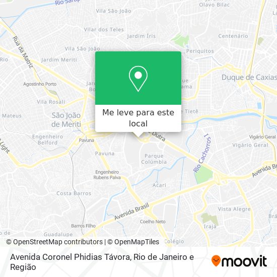 Avenida Coronel Phidias Távora mapa