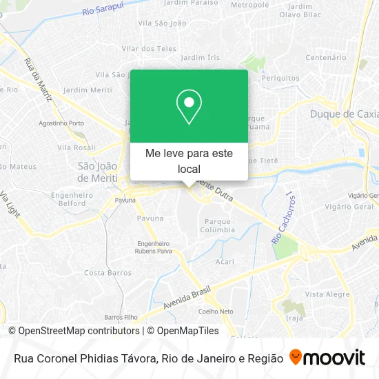 Rua Coronel Phidias Távora mapa
