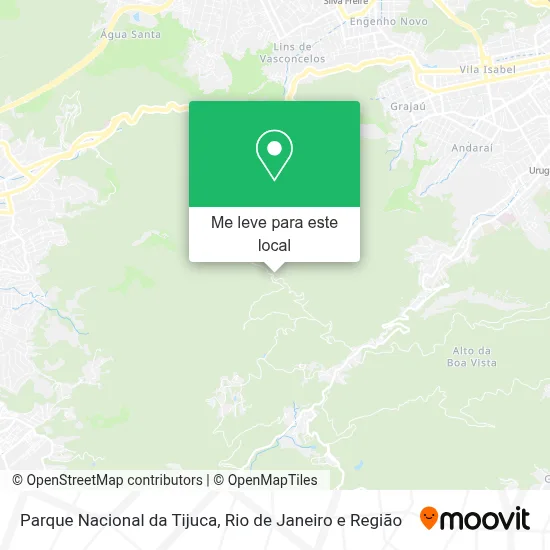 Parque Nacional da Tijuca mapa