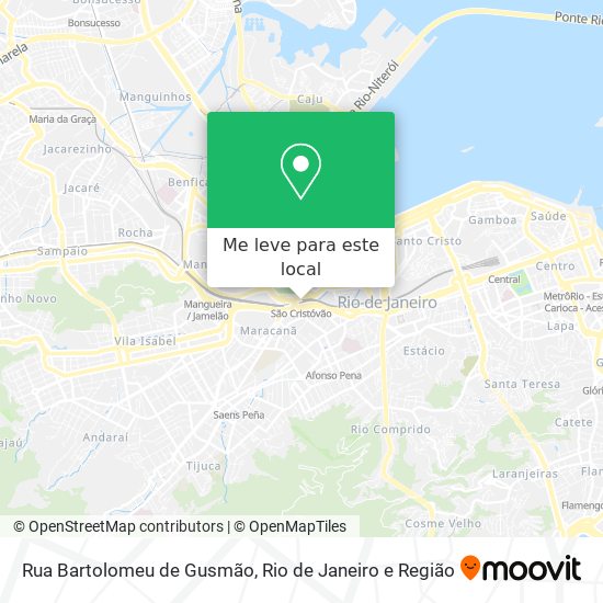 Rua Bartolomeu de Gusmão mapa